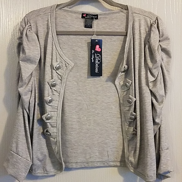 Delicious Sweaters - NEW with tags attached Gray cardigan size 1X